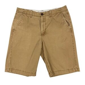 American‎ Eagle Outfitters Longboard Mens 33 Khaki Tan Cotton Chino Shorts 11 in